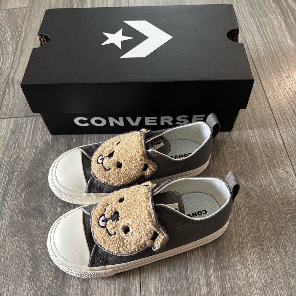 Converse Boy Chuck Taylor All Star Sherpa Bear Easy On Shoes Size 10T